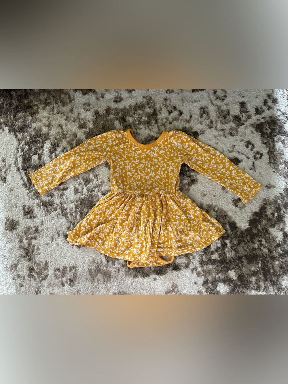 Little Sleepies Yellow Floral Long Sleeve Dress